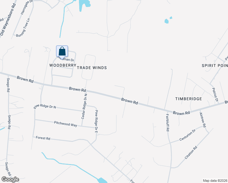 map of restaurants, bars, coffee shops, grocery stores, and more near 1511 Brown Road in Hephzibah