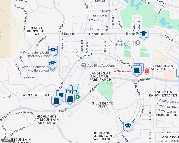 map of restaurants, bars, coffee shops, grocery stores, and more near in Phoenix