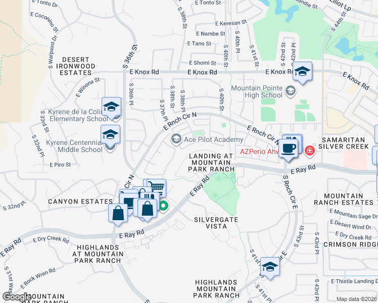 map of restaurants, bars, coffee shops, grocery stores, and more near in Phoenix