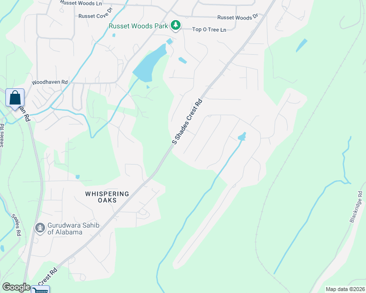 map of restaurants, bars, coffee shops, grocery stores, and more near 1589 Southpointe Drive in Hoover