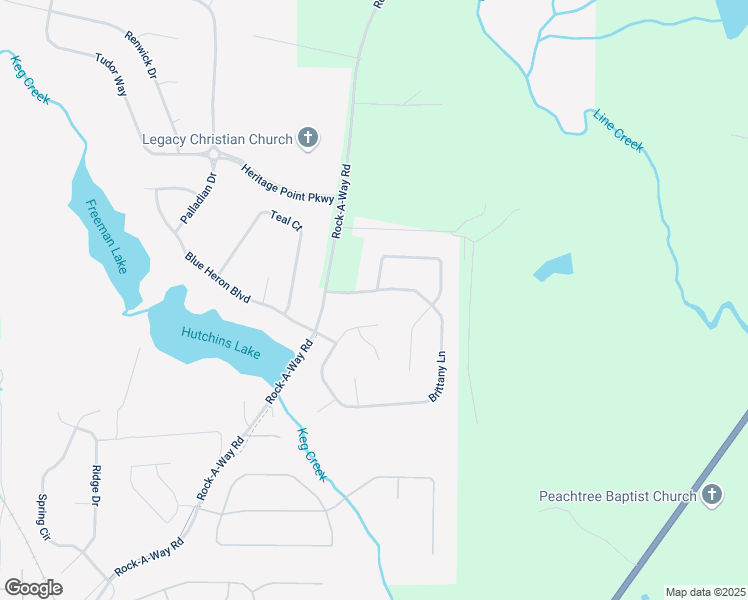 map of restaurants, bars, coffee shops, grocery stores, and more near 106 Brittany Lane in Senoia