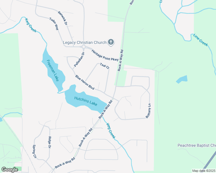 map of restaurants, bars, coffee shops, grocery stores, and more near 25 Teal Court in Senoia