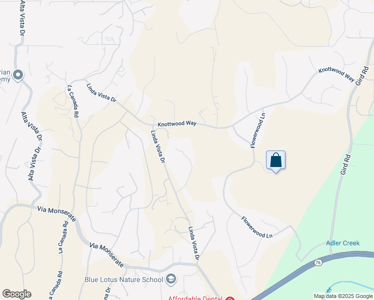 map of restaurants, bars, coffee shops, grocery stores, and more near 3508 Tierra Linda Lane in Fallbrook