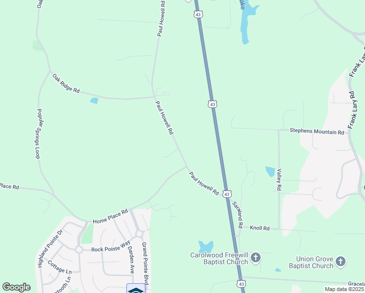 map of restaurants, bars, coffee shops, grocery stores, and more near 14155 Paul Howell Road in Northport