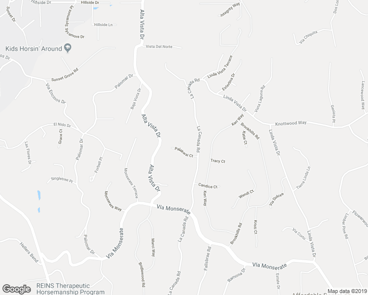 map of restaurants, bars, coffee shops, grocery stores, and more near 3847 La Canada Road in Fallbrook