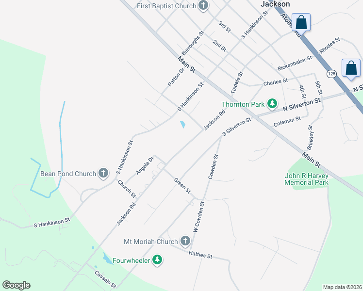 map of restaurants, bars, coffee shops, grocery stores, and more near 127 Jackson Road in Jackson