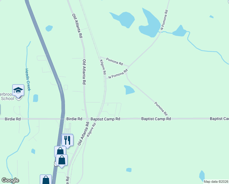map of restaurants, bars, coffee shops, grocery stores, and more near 1534 Kilgore Road in Griffin