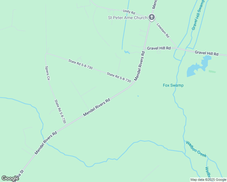 map of restaurants, bars, coffee shops, grocery stores, and more near 1160 Mendel Rivers Road in Bonneau