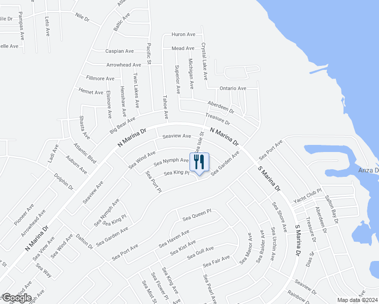 map of restaurants, bars, coffee shops, grocery stores, and more near 1071 Sea Wind Avenue in Thermal