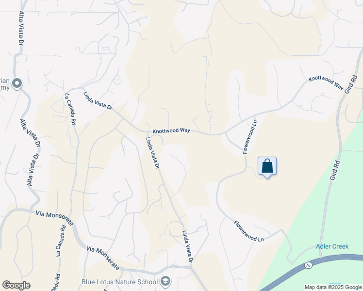 map of restaurants, bars, coffee shops, grocery stores, and more near 3508 Tierra Linda Lane in Fallbrook