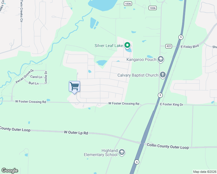map of restaurants, bars, coffee shops, grocery stores, and more near 812 Holly Street in Anna