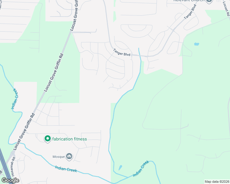 map of restaurants, bars, coffee shops, grocery stores, and more near 703 Thistle Court in Locust Grove