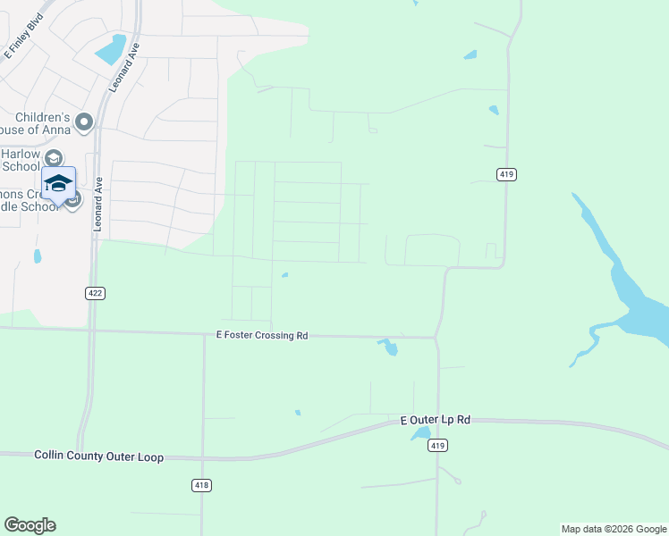 map of restaurants, bars, coffee shops, grocery stores, and more near Gardendale Hollow Lane in Anna