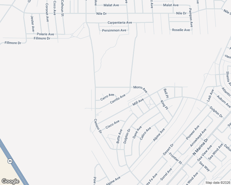 map of restaurants, bars, coffee shops, grocery stores, and more near 1366 Cerro Avenue in Thermal