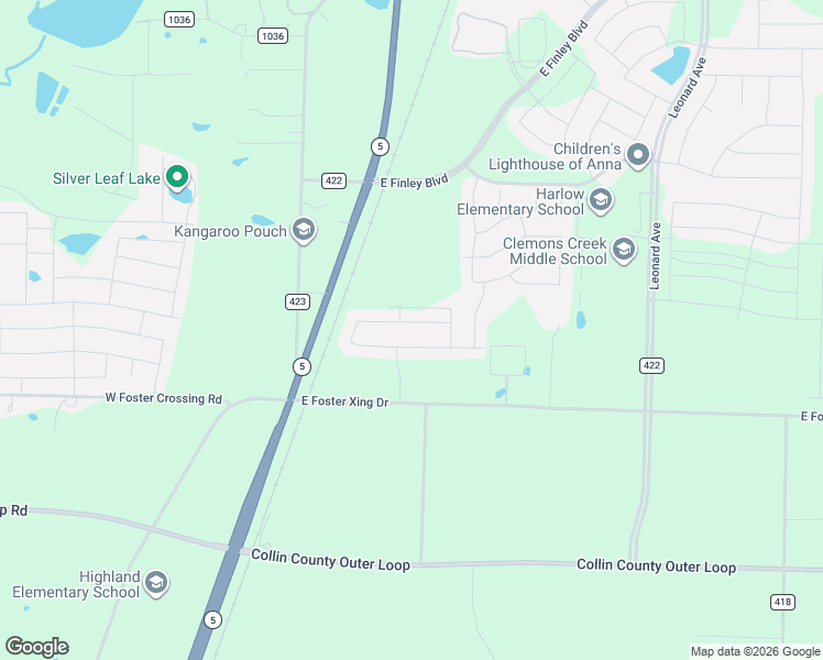 map of restaurants, bars, coffee shops, grocery stores, and more near 2319 County Road 421 in Anna