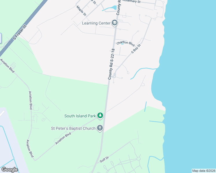 map of restaurants, bars, coffee shops, grocery stores, and more near 3030 S Island Rd in Georgetown