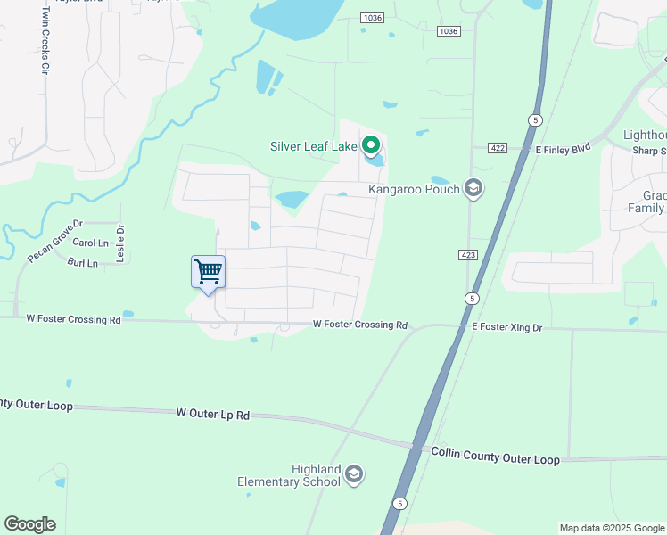 map of restaurants, bars, coffee shops, grocery stores, and more near 812 Holly Street in Anna