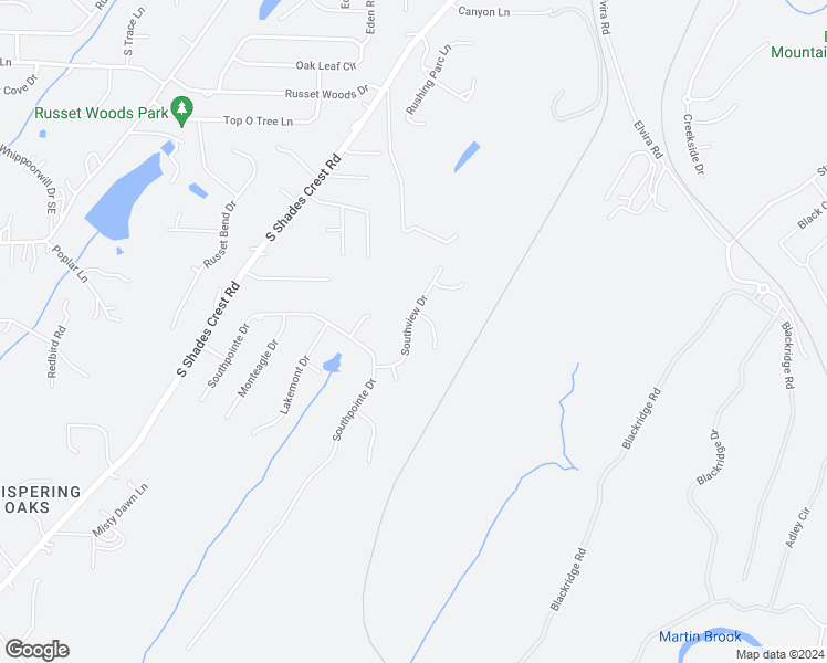 map of restaurants, bars, coffee shops, grocery stores, and more near 118 Southview Drive in Birmingham