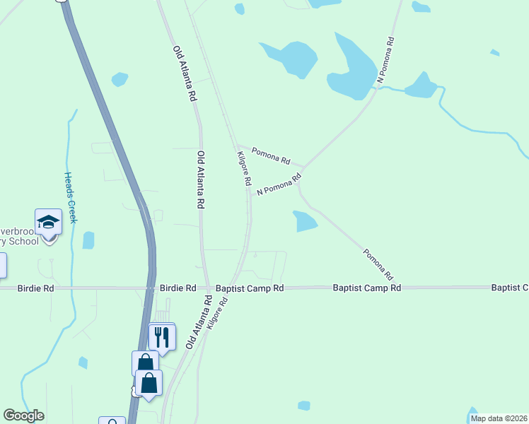 map of restaurants, bars, coffee shops, grocery stores, and more near 1534 Kilgore Road in Griffin
