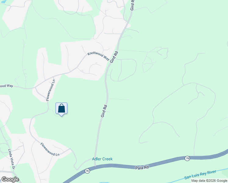 map of restaurants, bars, coffee shops, grocery stores, and more near 3482 Live Oak Creek Circle in Fallbrook