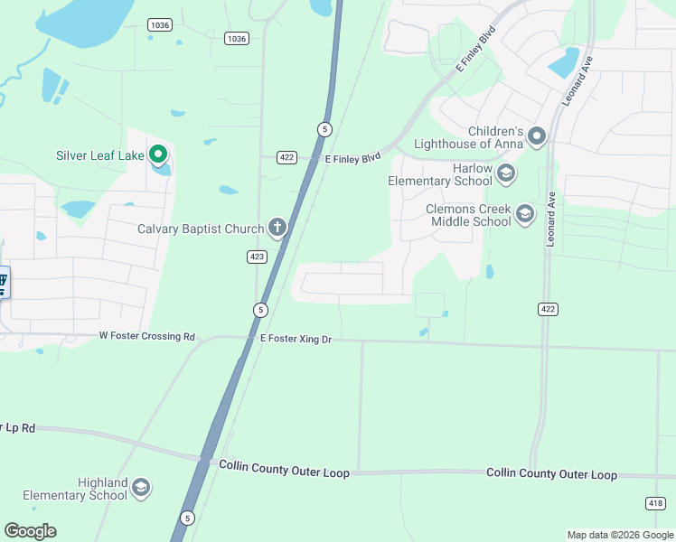 map of restaurants, bars, coffee shops, grocery stores, and more near in Anna