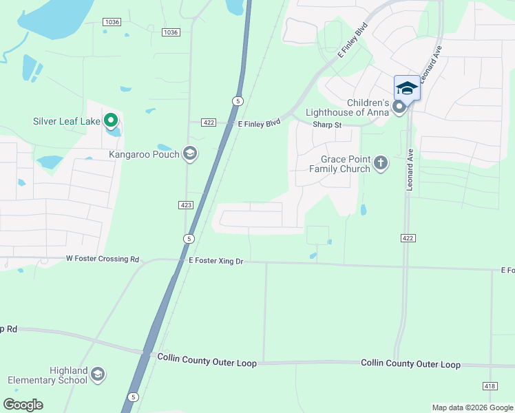 map of restaurants, bars, coffee shops, grocery stores, and more near 317 Tate Lane in Anna