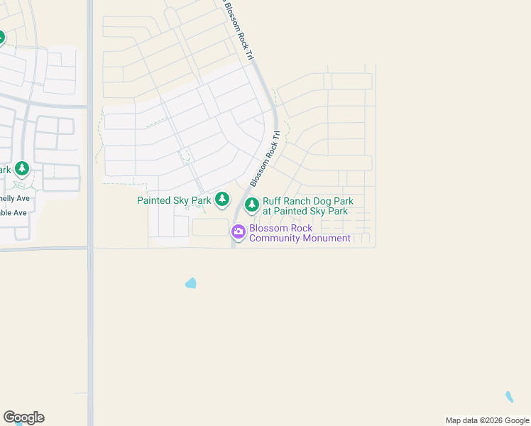 map of restaurants, bars, coffee shops, grocery stores, and more near 10195 Picacho Trail in Queen Creek