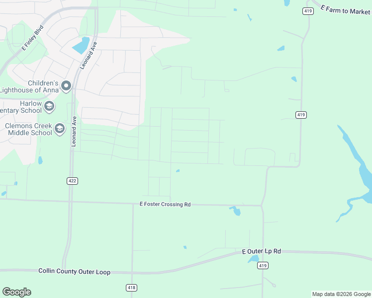 map of restaurants, bars, coffee shops, grocery stores, and more near 1633 Arches Road in Anna