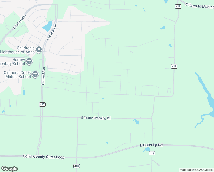 map of restaurants, bars, coffee shops, grocery stores, and more near 1629 Arches Road in Anna