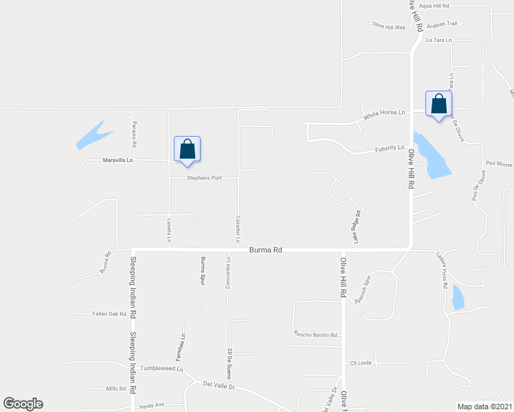 map of restaurants, bars, coffee shops, grocery stores, and more near 3764 Cazador Lane in Fallbrook