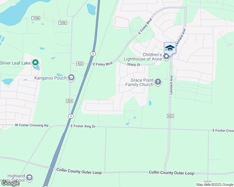 map of restaurants, bars, coffee shops, grocery stores, and more near 2618 Thayne Drive in Anna