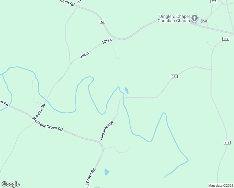 map of restaurants, bars, coffee shops, grocery stores, and more near Bunyan Mill Road in Lineville