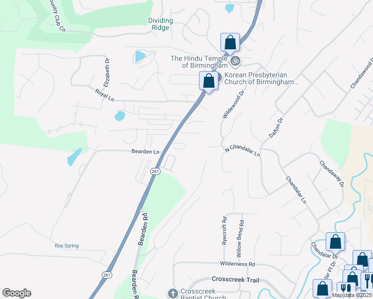 map of restaurants, bars, coffee shops, grocery stores, and more near 132 Sugar Drive in Pelham