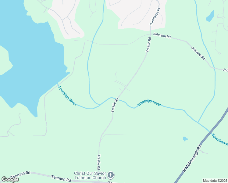 map of restaurants, bars, coffee shops, grocery stores, and more near 1381 Trestle Road in Griffin