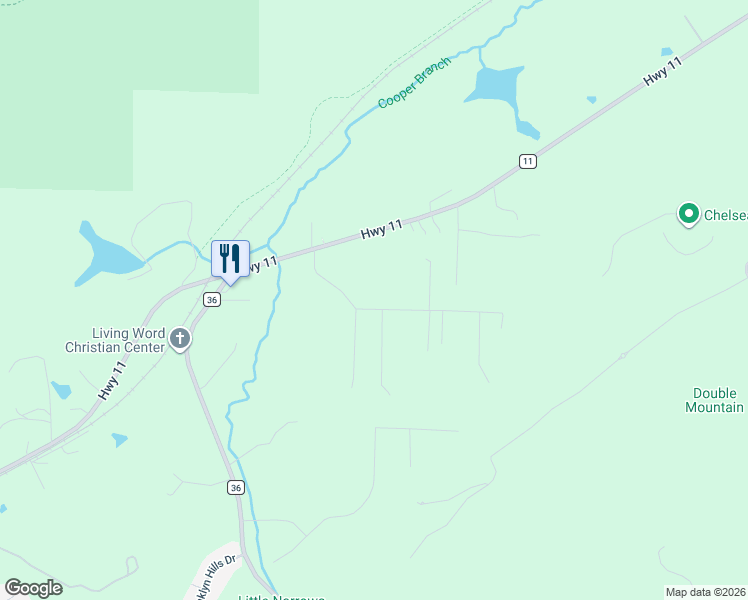 map of restaurants, bars, coffee shops, grocery stores, and more near 241 Hodgens Road in Chelsea