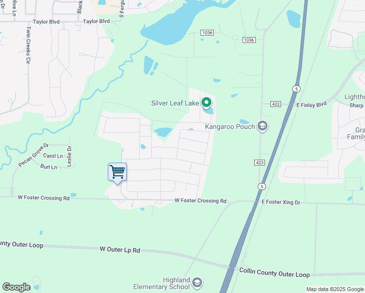 map of restaurants, bars, coffee shops, grocery stores, and more near 1753 County Road 366 in Anna