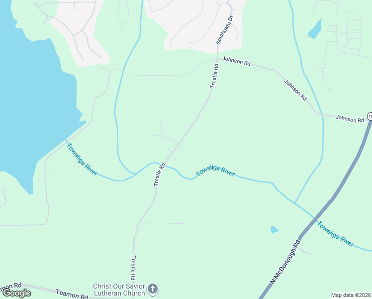 map of restaurants, bars, coffee shops, grocery stores, and more near 1360 Trestle Road in Locust Grove