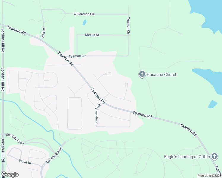 map of restaurants, bars, coffee shops, grocery stores, and more near 1207 Ashbury Loop Road in Griffin