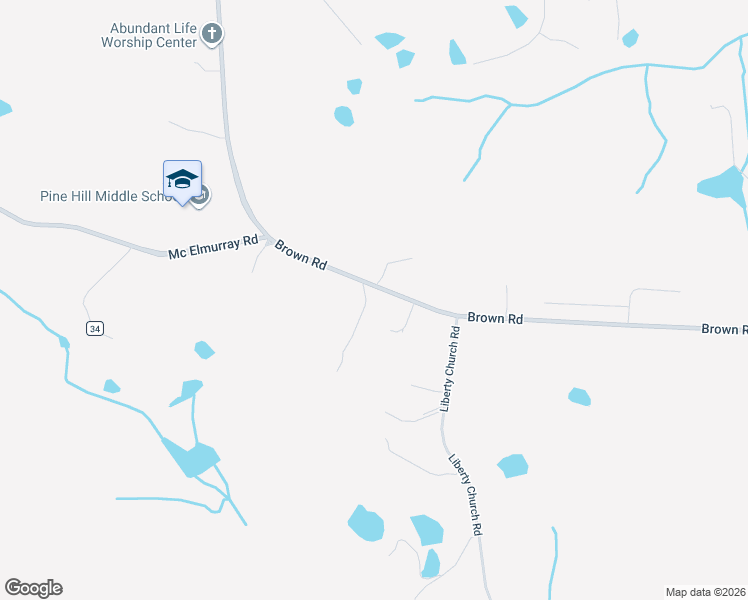 map of restaurants, bars, coffee shops, grocery stores, and more near 1956 Brown Road in Hephzibah