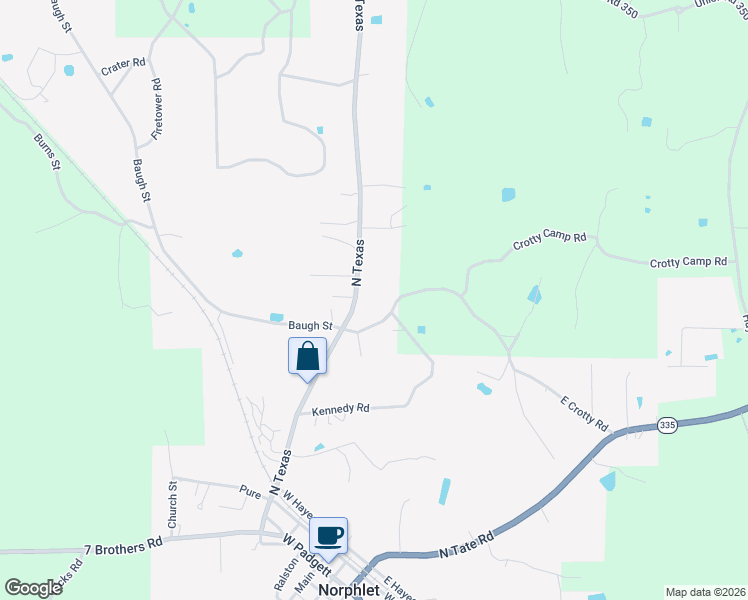 map of restaurants, bars, coffee shops, grocery stores, and more near 509 North Texas in El Dorado