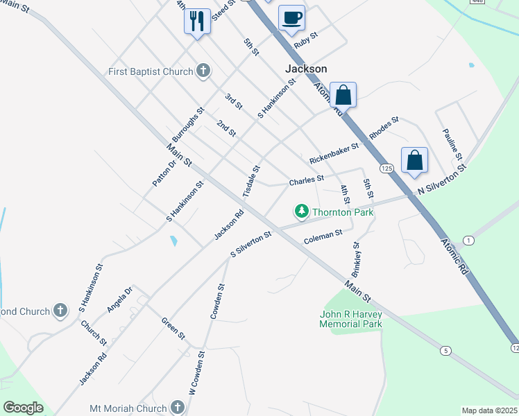 map of restaurants, bars, coffee shops, grocery stores, and more near in Jackson