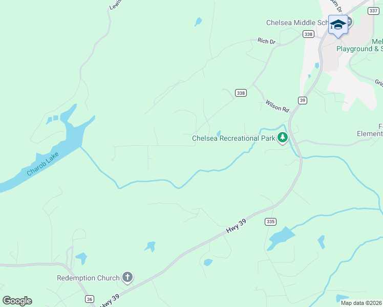 map of restaurants, bars, coffee shops, grocery stores, and more near 17 Charob Lake Trail in Chelsea