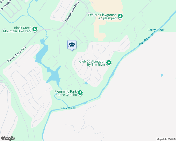map of restaurants, bars, coffee shops, grocery stores, and more near 6055 Fleming Parkway in Hoover