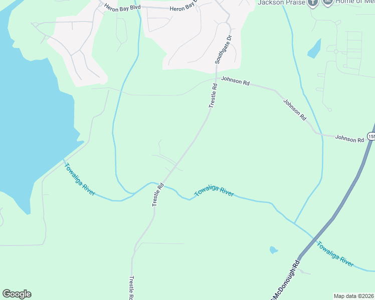 map of restaurants, bars, coffee shops, grocery stores, and more near 1360 Trestle Road in Locust Grove