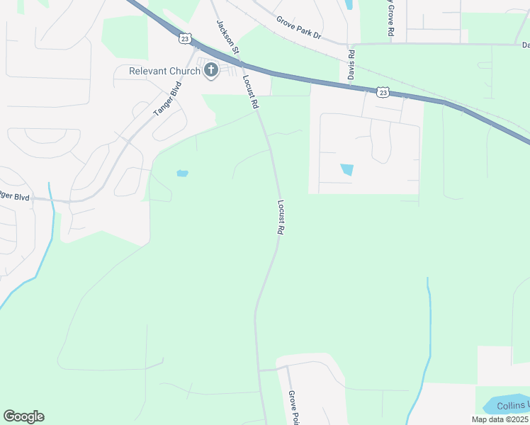 map of restaurants, bars, coffee shops, grocery stores, and more near 262 Locust Road in Locust Grove