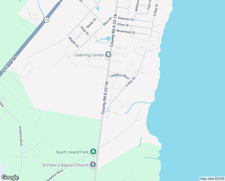 map of restaurants, bars, coffee shops, grocery stores, and more near 2837 South Island Road in Georgetown