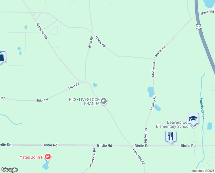map of restaurants, bars, coffee shops, grocery stores, and more near 1190 Patterson Rd in Griffin