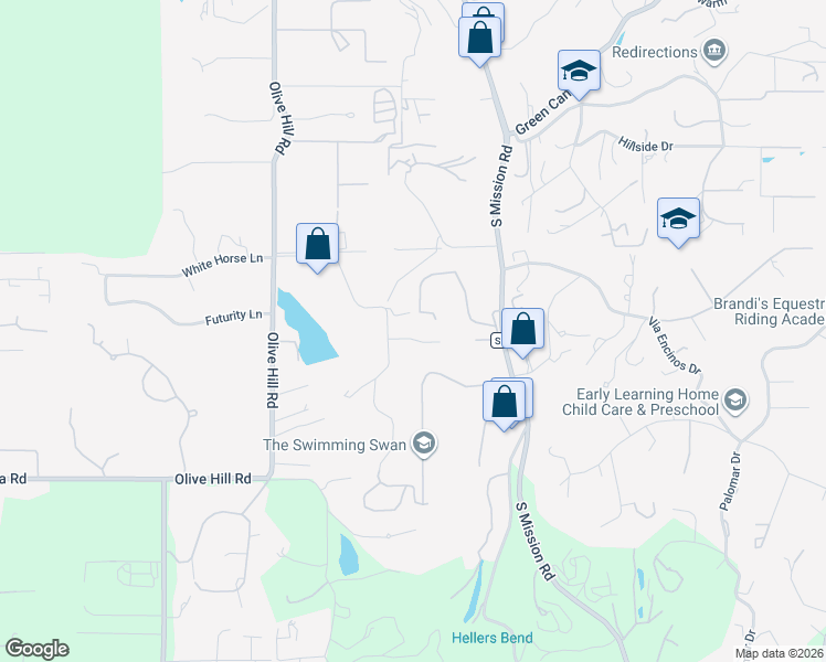 map of restaurants, bars, coffee shops, grocery stores, and more near 2475 Paseo Monte in Fallbrook