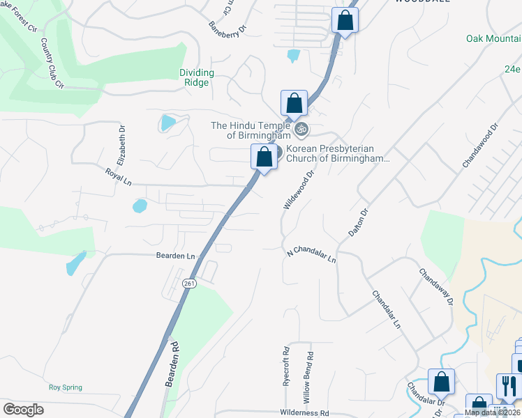map of restaurants, bars, coffee shops, grocery stores, and more near 117 Cobblestone Terrace in Pelham