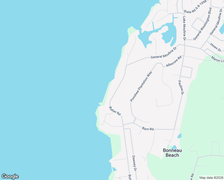 map of restaurants, bars, coffee shops, grocery stores, and more near 911 Butter Road in Bonneau